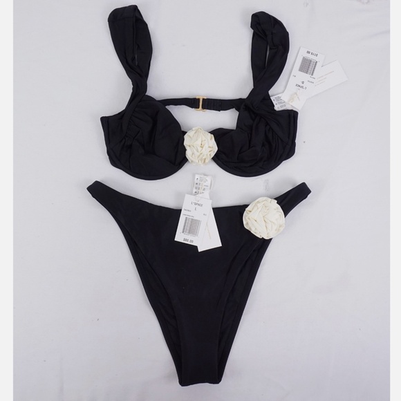 LSPACE Rosette Stella Top & Matching Leilani Bottom Bitsy Bikini Set - Picture 2 of 8